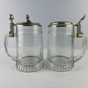 Bowling Pins & Commemorative Glass Beer Stein Set Enesco BMF-Zinn West Germany